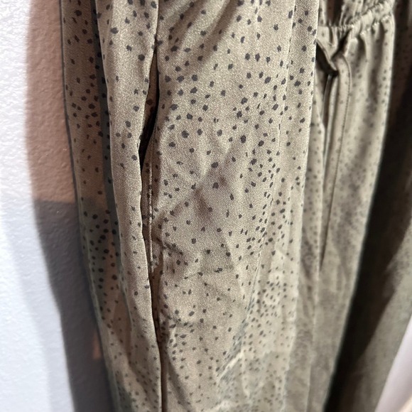 Refinity Brown Polka Dot Jumpsuit Drawstring Waist Casual Comfy Plus Size - Picture 5 of 7